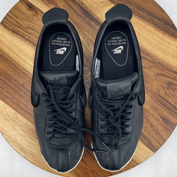 Nike Cortez 72 SL Black Ivory Womens 8.5 Leather Sneakers Shoes 881205-001 - Picture 12 of 13